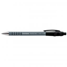 Paper Mate Flexgrip Retractable Ultra Ball Pen Medium 1.0mm Tip 0.7mm Line Black Ref S0190393 Pack of 12 216505