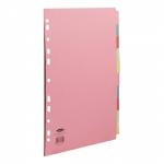 Concord Subject Dividers 10-Part Multipunched Extra Wide 160gam Extra Wide A4+ Assorted Ref 72699J26 218131