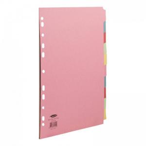 Concord Subject Dividers 10-Part Multipunched Extra Wide 160gam Extra