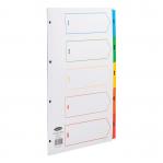 Concord Index 1-5 Mylar-reinforced Multicolour-Tabs Punched 4 Holes 150gsm A4 White Ref CS2 21814X