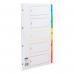 Concord Index 1-5 Mylar-reinforced Multicolour-Tabs Punched 4 Holes 150gsm A4 White Ref CS2