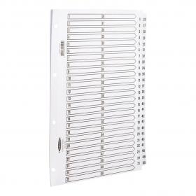 Concord Classic Index 1-50 Mylar-reinforced Punched 4 Holes 150gsm A4 White Ref 05501/CS55 218212