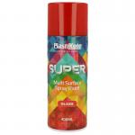 PlastiKote SUPER Spray Paint Bright Red 400ml Gloss Finish 219618