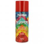 PlastiKote SUPER Spray Paint Bright Red 400ml Gloss Finish 219618
