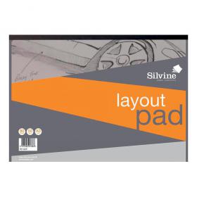 Silvine Layout Pad 50gsm Acid-free Paper 80 Sheets A3 White A3LP 224705