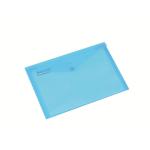 Rexel Popper Wallet Folder Polypropylene A4 Translucent Blue Ref 16129Bu [Pack 5] 225093