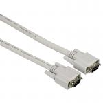 A black VGA monitor cable, approximately 1.8 meters in length, with two male connectors at each end. The cable appears to be sturdy and well-made, with Hama branding and labeling. It is designed for connecting a computer or laptop to a monitor, allowing for crisp and clear video display.