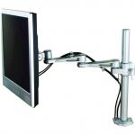 LCD Desktop Mount 2 Way Adjustable Monitor Arm Up to 22in Holds 10kg Silver 229088