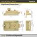 Sterling Standard Nightlatch Left & righthanded Doors Champagne Full Pack 2 keys NLS101 243402