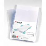 Rexel Clear Card Holder Polypropylene Wipe-clean Top-opening A4 Ref 12092 [Pack 25] 243958