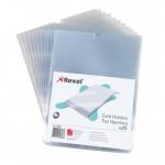 Rexel Clear Card Holder Polypropylene Wipe-clean Top-opening A5 Ref 12093 [Pack 25] 243966