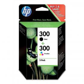 Hewlett Packard HP No.300 Inkjet Cart Page Life 200ppBlack/165ppTri-Colour 4ml Ref CN637EE Pack of 2