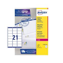 Cheap Stationery Supply of Avery Addressing Labels Laser Jam-free 21 per Sheet 63.5x38.1mm White L7160-100 2100 Labels 248548 Office Statationery