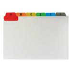 5 Star Office Guide Card Set A-Z Reinforced 6x4in 152x102mm White with Tabs Multicoloured 253962