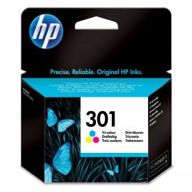 Hewlett Packard HP No.301 Inkjet Cartridge Page Life 165pp 3ml Tri-Colour Ref CH562EE 254286