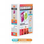 Elba Panorama Presentation Ring Binder PP 4 D-Ring 65mm Capacity A4 White Ref 400008673 [Pack 4] 255246