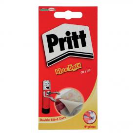 Pritt Glue Dots Acid-free on Backing Paper Repositionable 64 per Wallet Ref 1444965 Pack of 12 256029