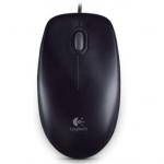 Logitech B100 Mouse USB Wired Optical 800dpi 3-Button Cable 1.8m Both Handed Black Ref 910-003357 256318