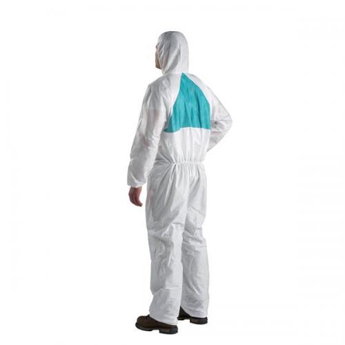 Cheap Stationery Supply of 3M 4520M (Medium) Basic Protective Lightweight Breathable Anti-Asbestos Disposable Coverall (White/Turquoise) 4520M Office Statationery