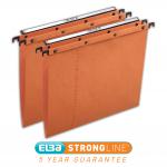 Elba AZO Ultimate Linking Suspension File 15mm V-Base 240gsm Foolscap Orange Ref 100330312 [Pack 25] 266902