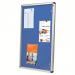 Nobo Display Cabinet Noticeboard Visual Insert Lockable A1 W1025xH745mm Blue Ref 1902048