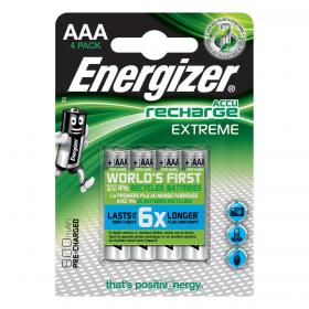 Energizer Battery Rechargeable Advanced NiMH Capacity 700mAh LR03 1.2V AAA Ref E300624400 Pack of 4 267428