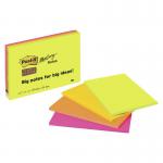 Post-it Super Sticky Meeting Notes Pads of 45 Sheets 149x98.4mm Bright Colours Ref 6445SSP [Pack 4] 270827