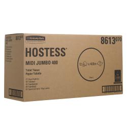 Cheap Stationery Supply of Hostess Midi Jumbo 400 Toilet Tissue Roll 1000 Sheets 1-ply 400x90mm White 8613 Pack of 12 275703 Office Statationery