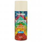PlastiKote SUPER Spray Paint WHITE 400ml Gloss Finish 275933