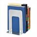 5 Star Office Large Bookends Metal Silver [Pack 2]