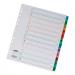 Concord Index 1-12 Multipunched Mylar-reinforced Multicolour-Tabs 150gsm Extra Wide A4+ White Ref CS98