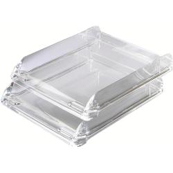 Cheap Stationery Supply of Rexel Nimbus Letter Tray Self-stacking Acrylic Clear 2101504 276615 Office Statationery