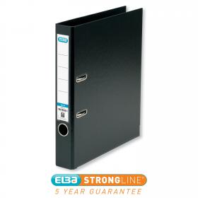 Elba Mini Lever Arch File Polypropylene 50mm Spine A4 Black Ref 100202102 Pack of 10 278709