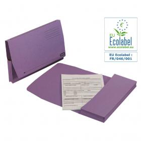 Elba Document Wallet Full Flap 285gsm Capacity 32mm Foolscap Mauve Ref 100090253 Pack of 50