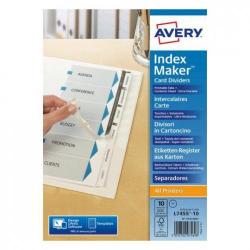 Cheap Stationery Supply of Avery IndexMaker Divider Set Punched A4 10-Part 01812061 L7410-10M 283430 Office Statationery