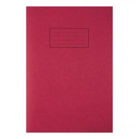 Silvine Exercise Book Ruled and Margin 80 Pages 75gsm A4 Red Ref EX107 [Pack 10] 28530X