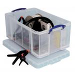 Really Useful Storage Box Plastic Lightweight Robust Stackable 64 Litre W440xD710xH310mm Clear Ref 64C 287129