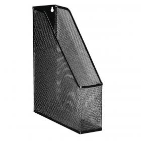 5 Star Office Mesh Magazine Rack Scratch Resistant with Non Marking Rubber Pads A4 Plus Black 287934