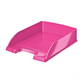 Leitz WOW Letter Tray Stackable Glossy Metallic W245xD380xH70mm Met Pink Ref 52263023 292045