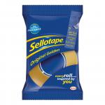 Sellotape Original Golden Tape Roll Non-static Easy-tear Small 18mmx33m Ref 1443251 [Pack 8] 293502