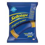 Sellotape Original Golden Tape Roll Non-static Easy-tear Large 18mmx66m Ref 1443252 [Pack 16] 293528