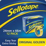 Sellotape Original Golden Tape 24mm x 66m [Pack 12] 293535