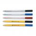 5 Star Office Ball Pen Clear Barrel Medium 1.0mm Tip 0.7mm Line Black [Pack 50]