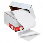 5 Star Office Listing Paper 2-Part Carbonless Perf 55gsm 11inchx241mm Plain White/White [1000 Sheets] 295535