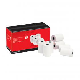 5 Star Office Adding Machine Paper Rolls 1Ply 55gsm TMP W57xD57x12.7mm 24m Pack of 20 295640