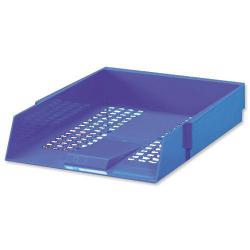 Cheap Stationery Supply of 5 Star Office Letter Tray High-impact Polystyrene Foolscap Blue Office Statationery