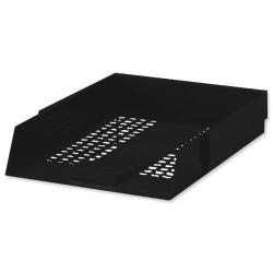 Cheap Stationery Supply of 5 Star Office Letter Tray High-impact Polystyrene Foolscap Black 295829 Office Statationery
