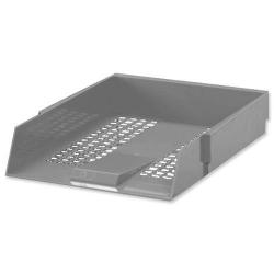 Cheap Stationery Supply of 5 Star Office Letter Tray High-impact Polystyrene Foolscap Grey 295837 Office Statationery