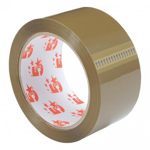 6 Rolls of Quality Buff Packing Tape 48mm x 66m 