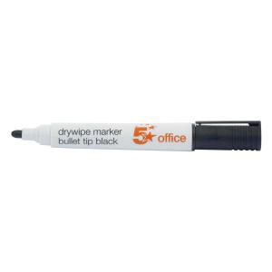 Office Drywipe Marker XyleneToluene-free Bullet Tip 3mm Line Black